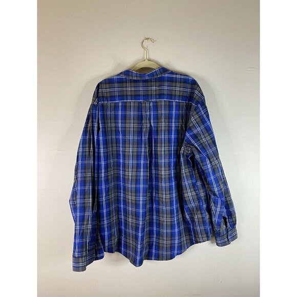John Bartlett Consensus Button Up Long Sleeve Blue Plaid Shirt Mens Size 2XL NWT - Picture 5 of 5